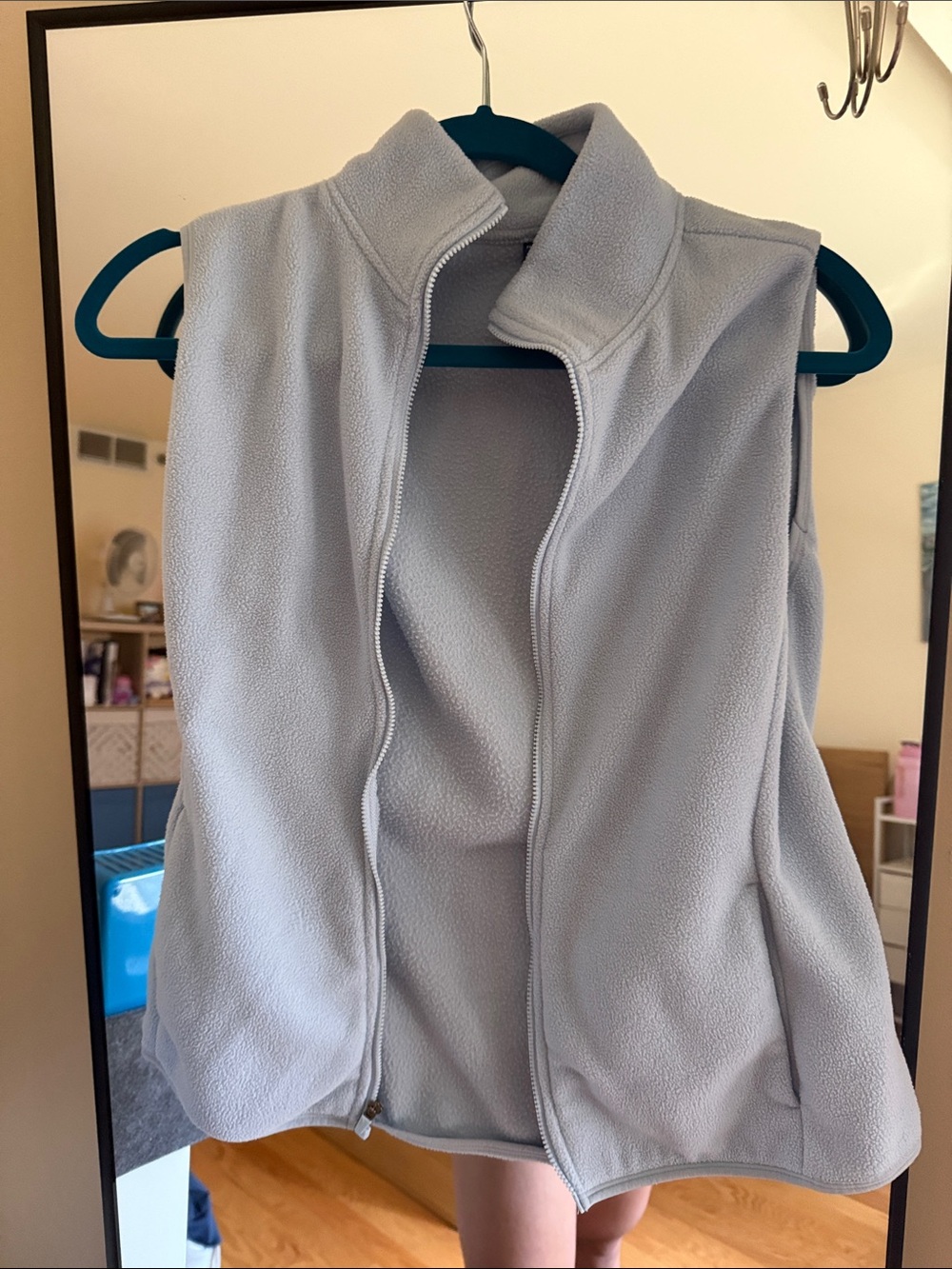 Light blue Women's Fleece Vest - Sleeveless Jacket